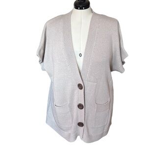 Coldwater Creek short sleeve cardigan sweater jacket/vest SZ 3X.